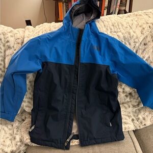 The North Face Kids Two-Tone Blue and Black Raincoat